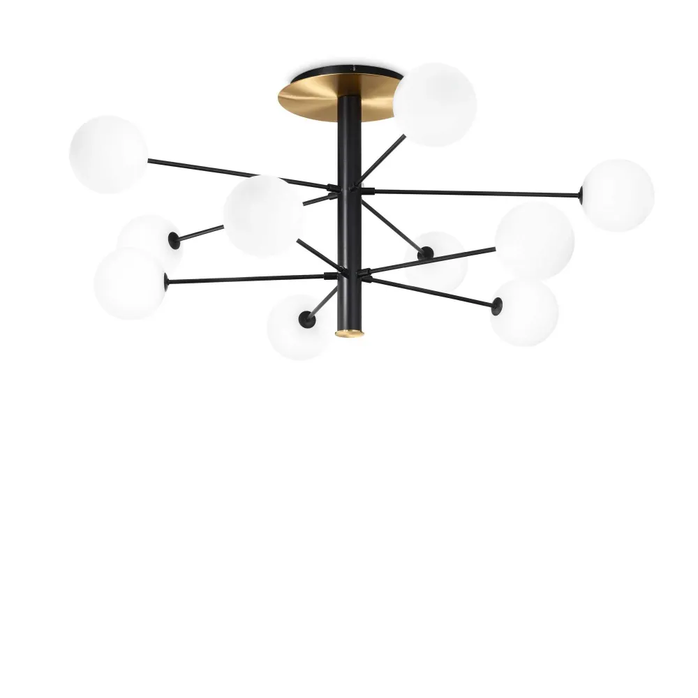 Plafon IDEAL LUX COSMOPOLITAN PL 10 preto ref: 273693