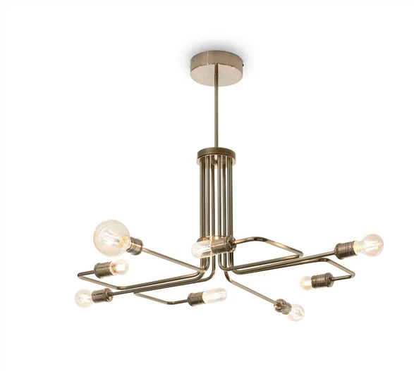 Plafon IDEAL LUX triumph sp8 latão 160269