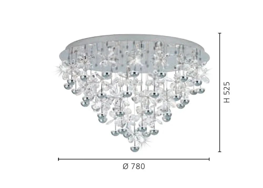 Plafon moderno Eglo Pianopoli Ø780mm 39246