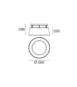 Plafon Oxygen Amarelo LED Ø560mm Stilnovo 8083