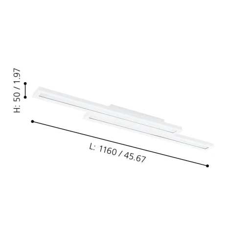 Plafon de tecto eglo saliteras-z 900022
