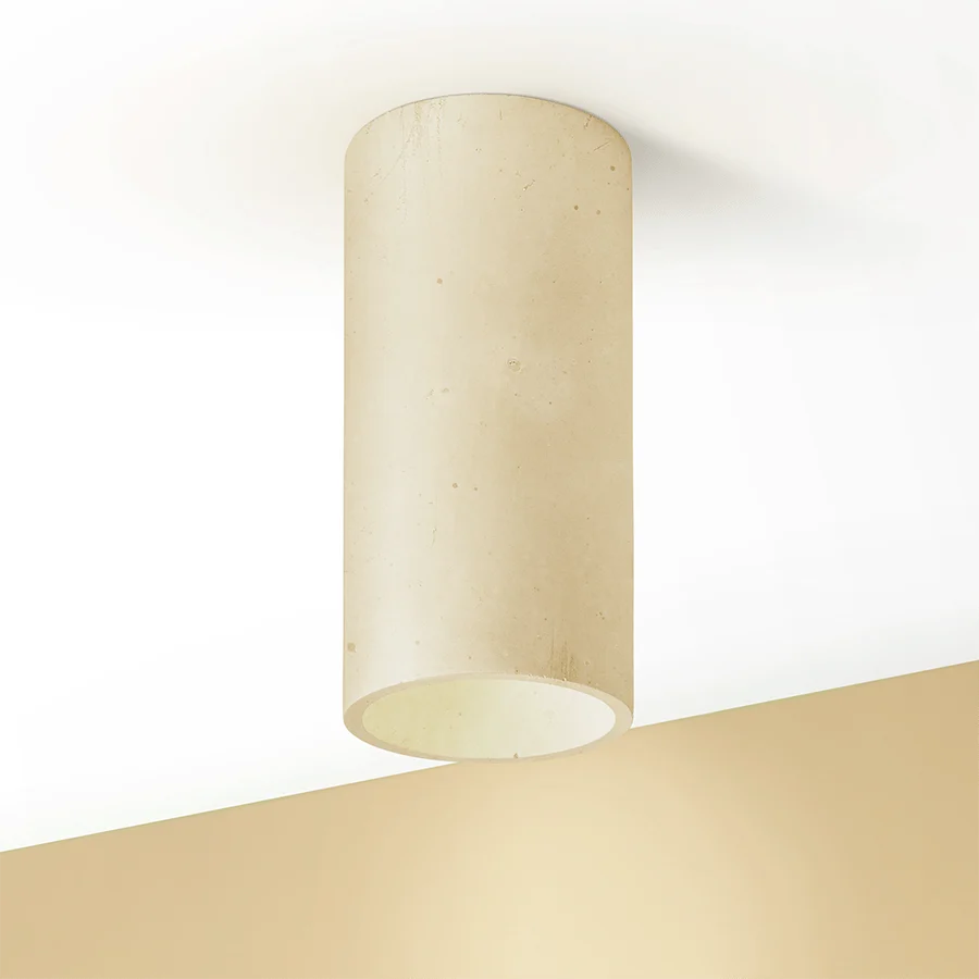LUZ DE TETO DE CILINDRO DE BETÃO AMARELO PLATO