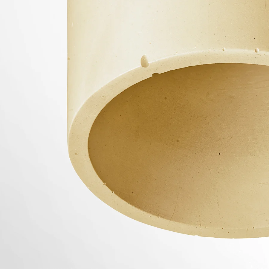 LUZ DE TETO DE CILINDRO DE BETÃO AMARELO PLATO