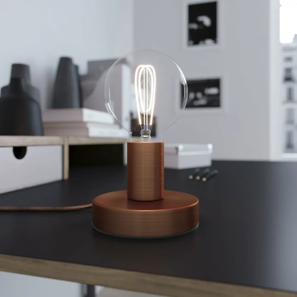 Posaluce - Candeeiro de mesa em metal - Cobre acetinado