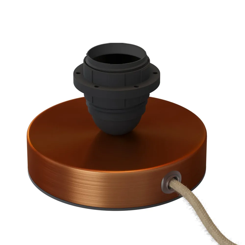 Posaluce para abajur - Candeeiro de mesa em metal - Cobre acetinado