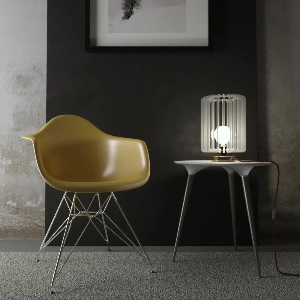 Posaluce para abajur - Lâmpada de mesa em metal - Latão
