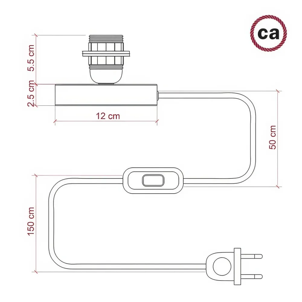 Posaluce para abajur - Lâmpada de mesa em metal - Latão