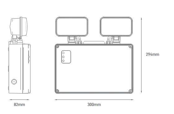 Projector de Emergência 6.8W 750 Lm Aronlight Não permanente