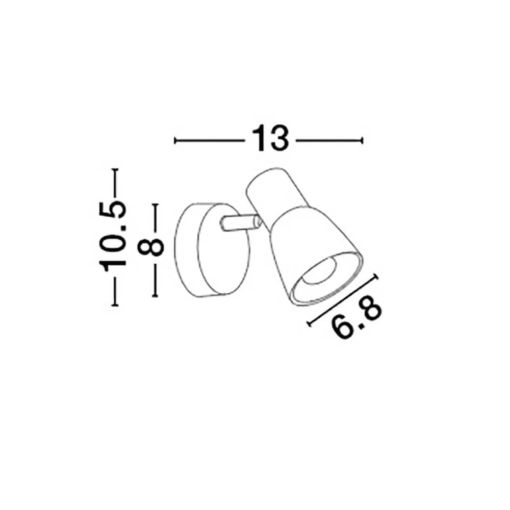 Publico nickel wall spot acetinado