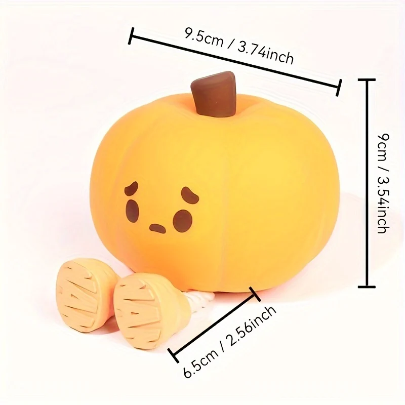 PumpkinGlow - Lâmpada Noturna de Abóbora LED Recarregável por USB