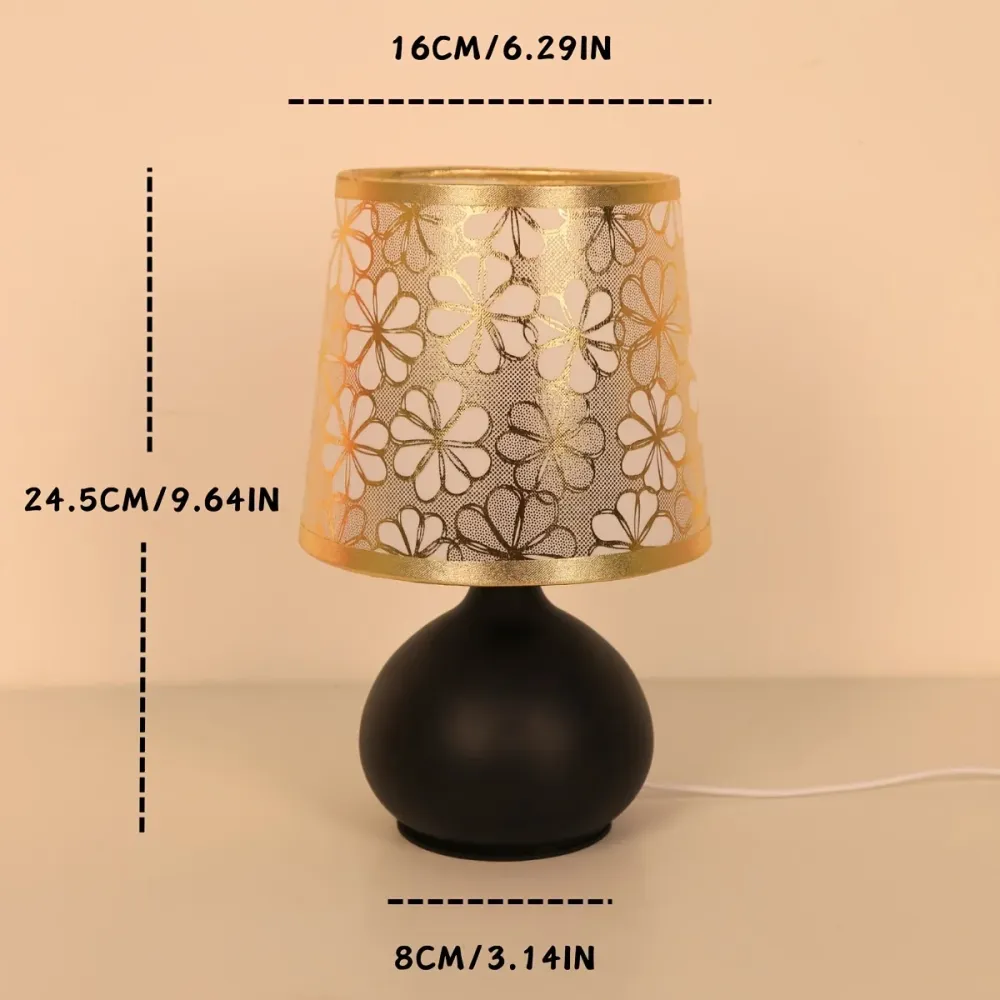 RetroLamp - Candeeiro de Mesa Moderno Escandinavo em Tecido Base Metálica USB