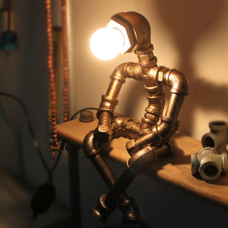 RoboShine - Lâmpada Robótica Industrial de Ferro