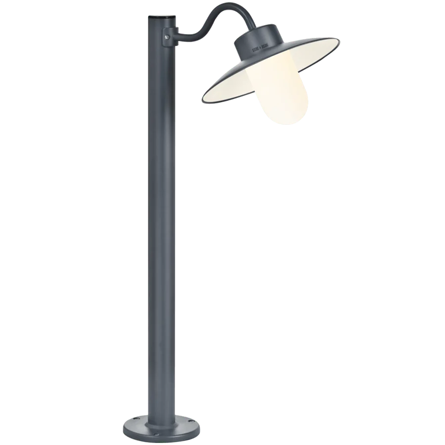 LÂMPADA DE PESCOÇO DE CISNE DE BOLLARD FRANCESA VIDRO FOSCO ROGER PRADIER