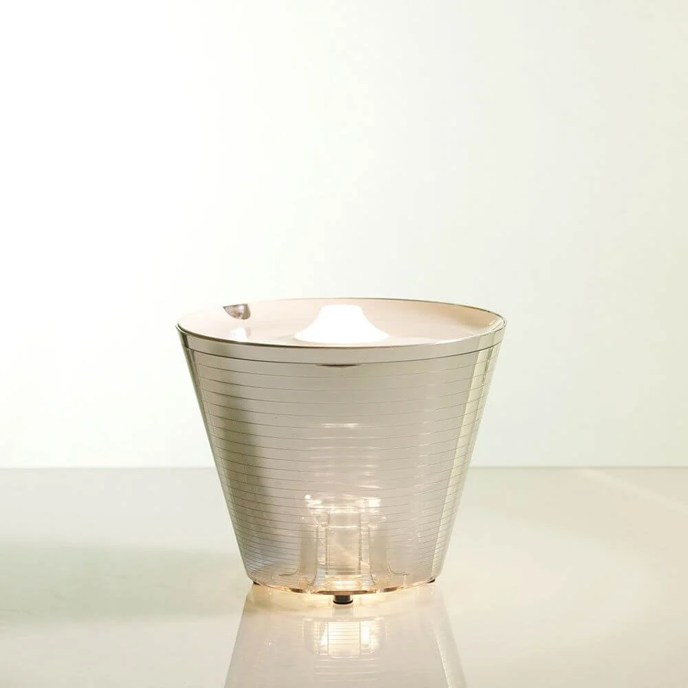 Rotaliana multipot + recipiente de cabo da lâmpada de mesa + estação de carregamento cromo