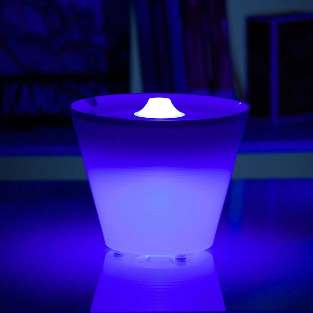 Rotaliana multipot + recipiente de cabo da lâmpada de mesa + estação de carregamento cromo