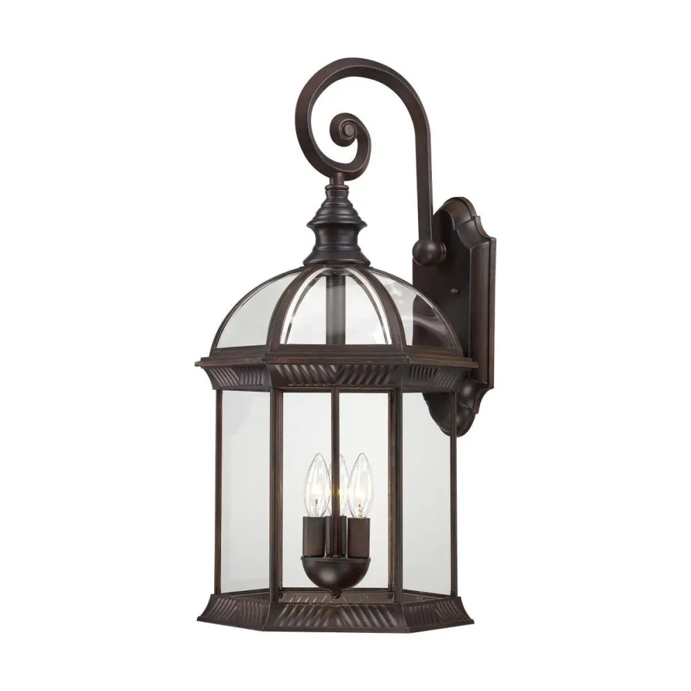 Farol exterior boxwood 26" bronce rustico satco