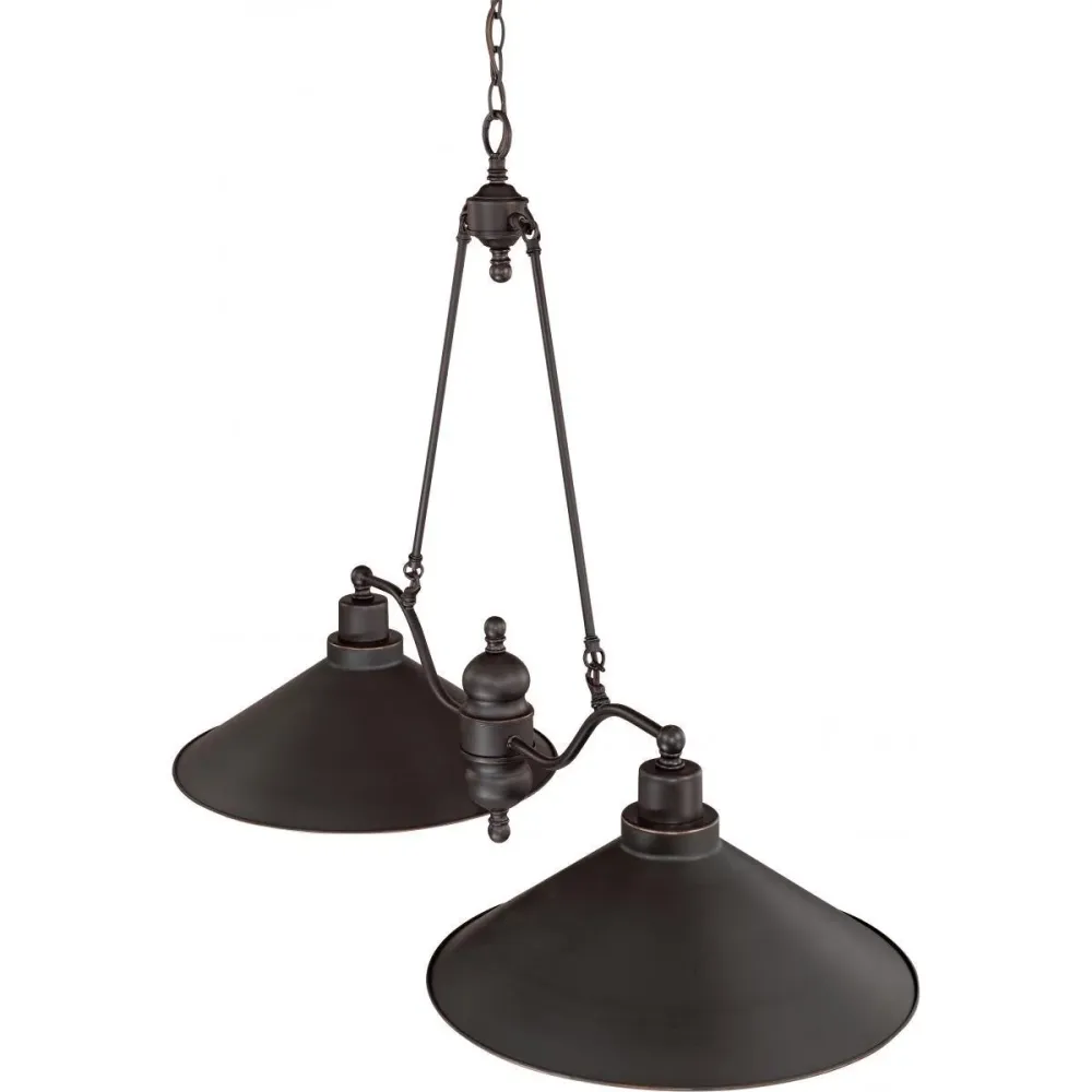 Lampara colgante bridgeview 2 luces satco