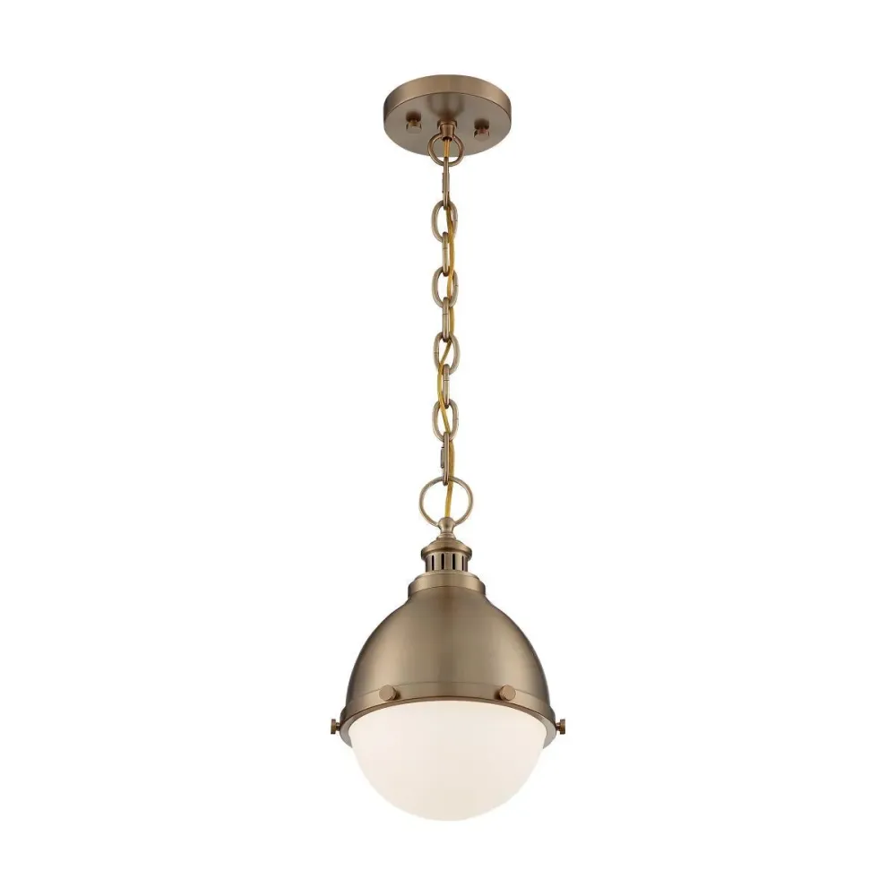 Lampara colgante ronan 1 luz satco laton bruñido