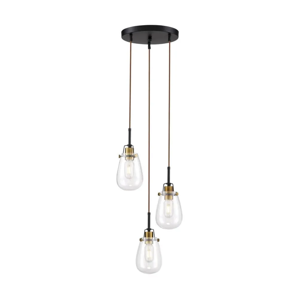 Lampara colgante toleo 3 luces satco