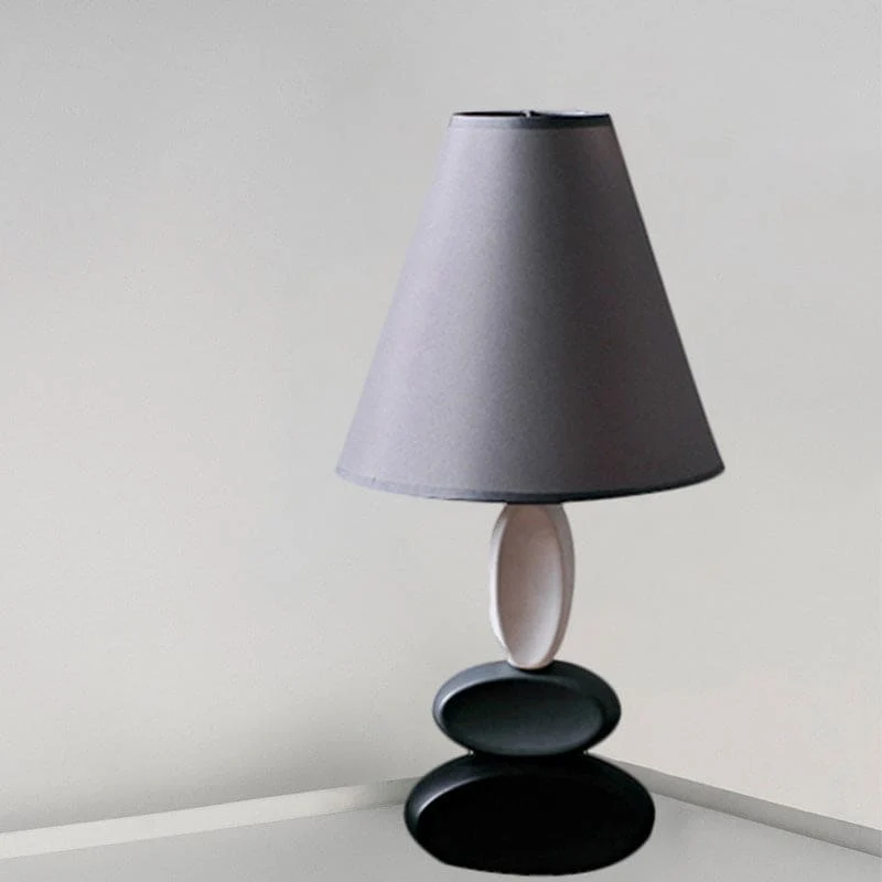 ShineStyle - Candeeiro de mesa de design moderno com cúpula de tecido cónica