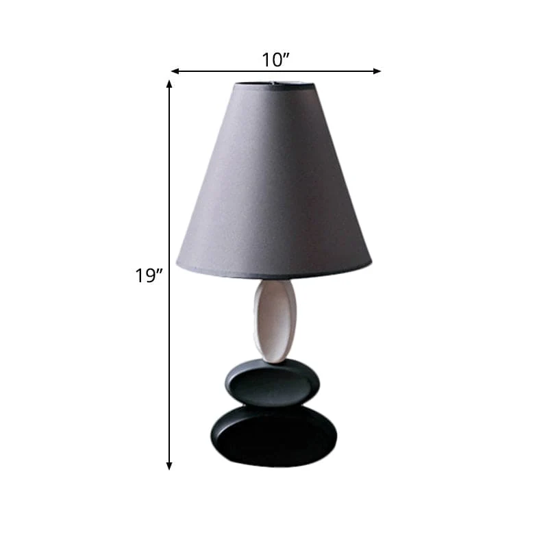 ShineStyle - Candeeiro de mesa de design moderno com cúpula de tecido cónica