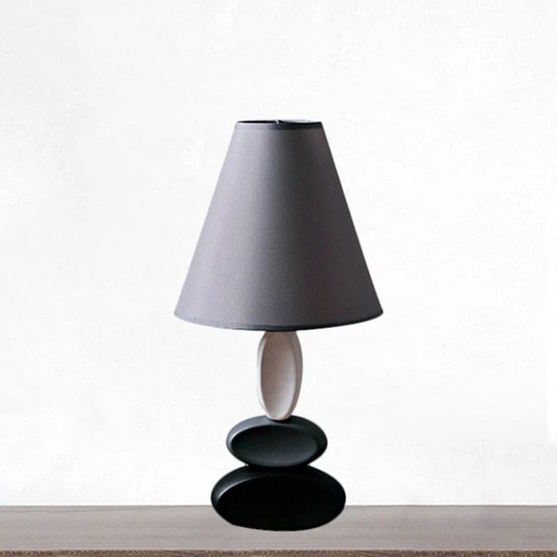 ShineStyle - Candeeiro de mesa de design moderno com cúpula de tecido cónica