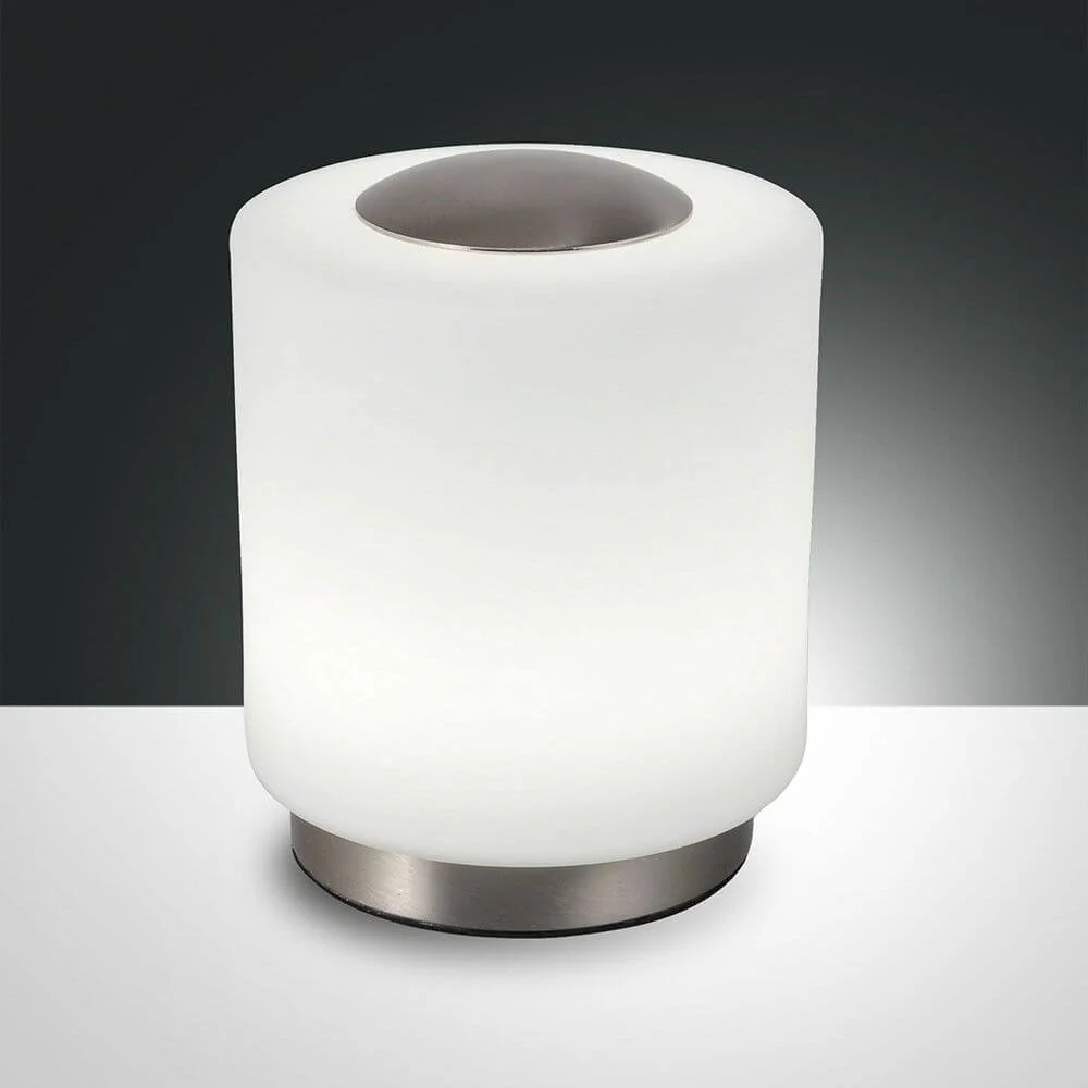 SIMI LED PABLE LUBLE com tela de vidro Satinado níquel, branco