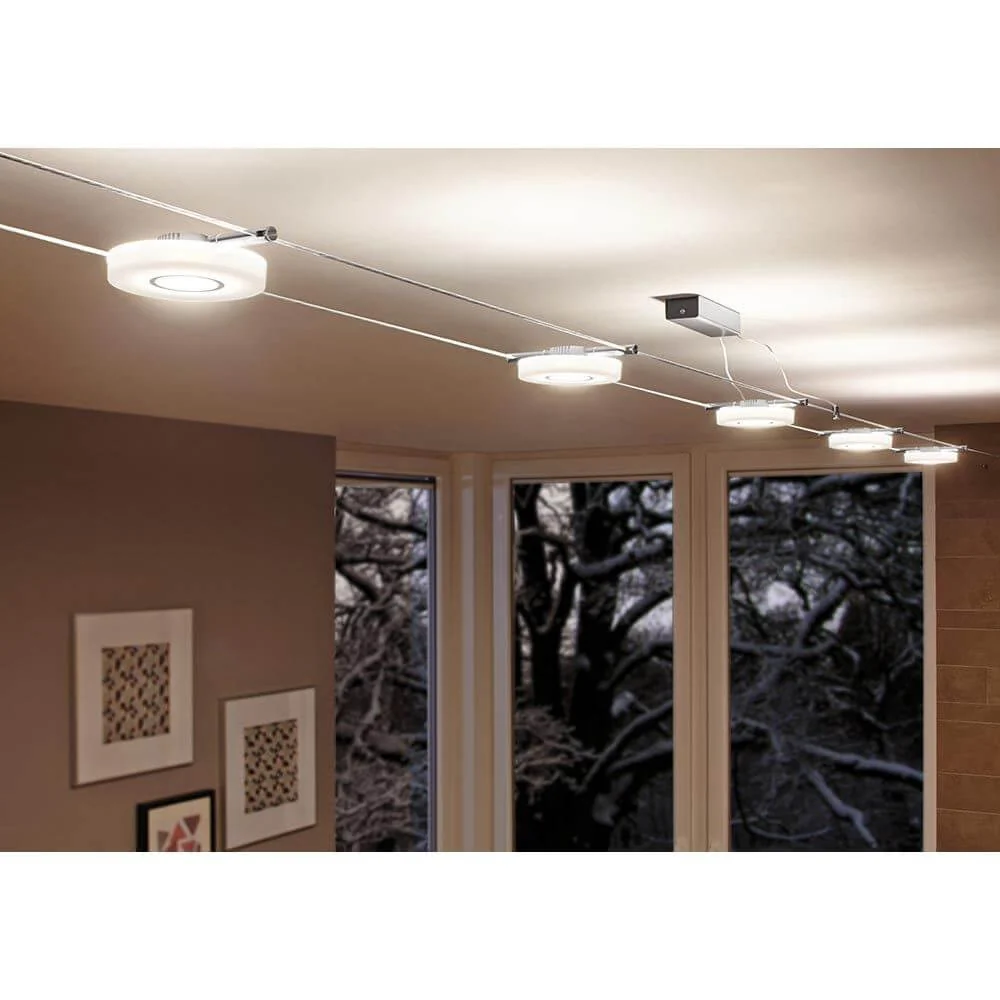 Sistemas de arame DC Conjunto descrito I 5x4W Chrom Satin 12V DC 30VA