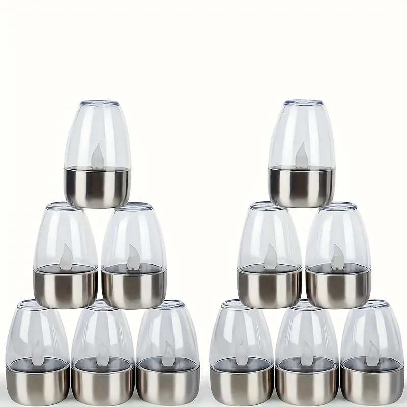 SolarCandle - Vela LED Energia Solar, Lâmpada Decorativa de Vela Branca Quente