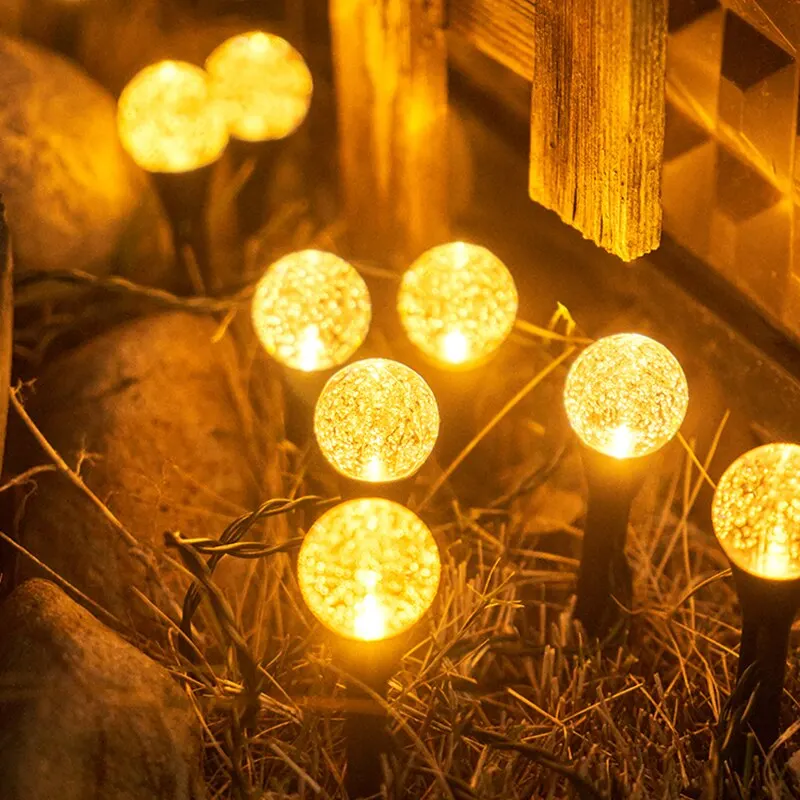 SolarGlow - Iluminação de Jardim LED de Baixo Consumo Energia Solar – Cordão de Luzes Solar à Prova de Água