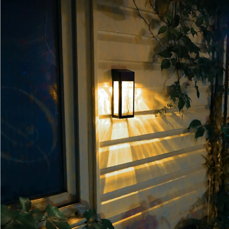 SolarLume - Candeeiro de Parede Exterior Energia Solar – Iluminação Exterior LED com Sensor Automático de Crepúsculo