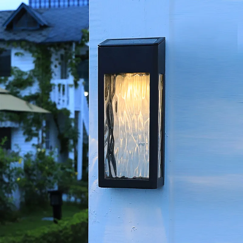SolarLume - Candeeiro de Parede Exterior Energia Solar – Iluminação Exterior LED com Sensor Automático de Crepúsculo