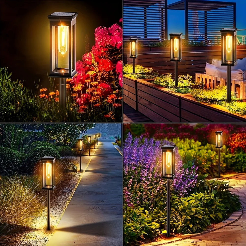 SolarLux - Conjunto de 4 Peças de Iluminação Solar para Jardim IP44 à Prova de Água