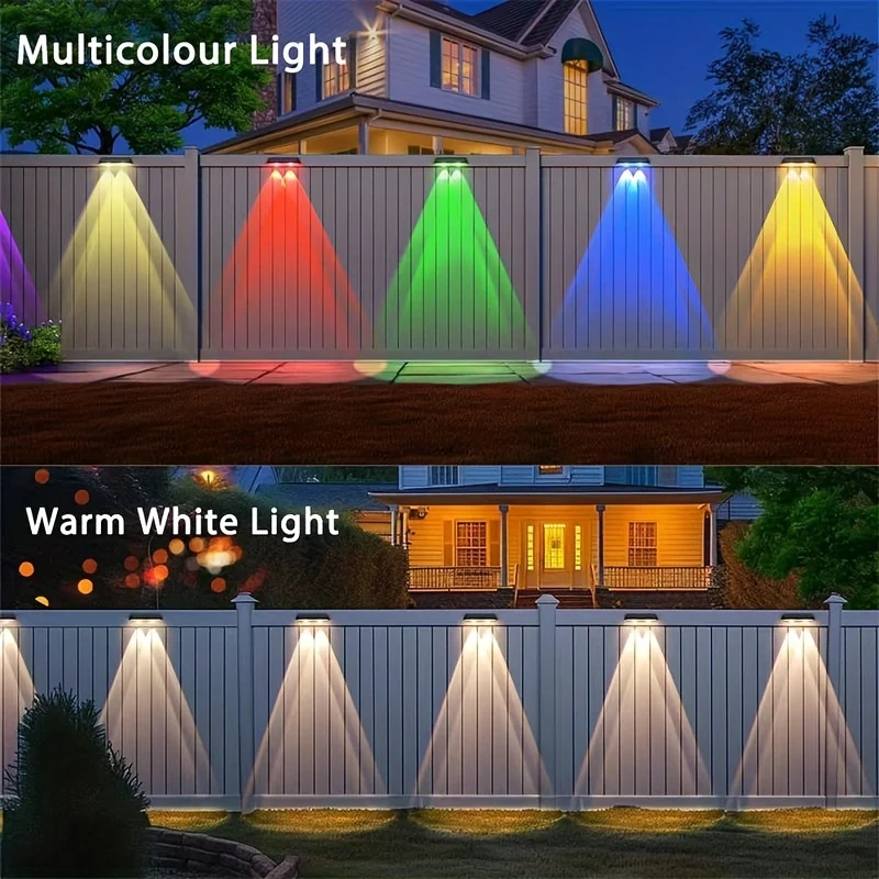SolarShine - 2 Peças de Lâmpadas de Parede Solares com Mudanç de Cor e Luz Quente