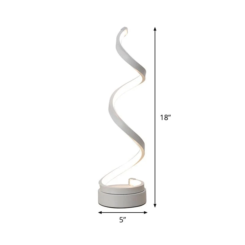 SpiraLicht - Candeeiro de Mesa Moderno com Design de Espiral LED