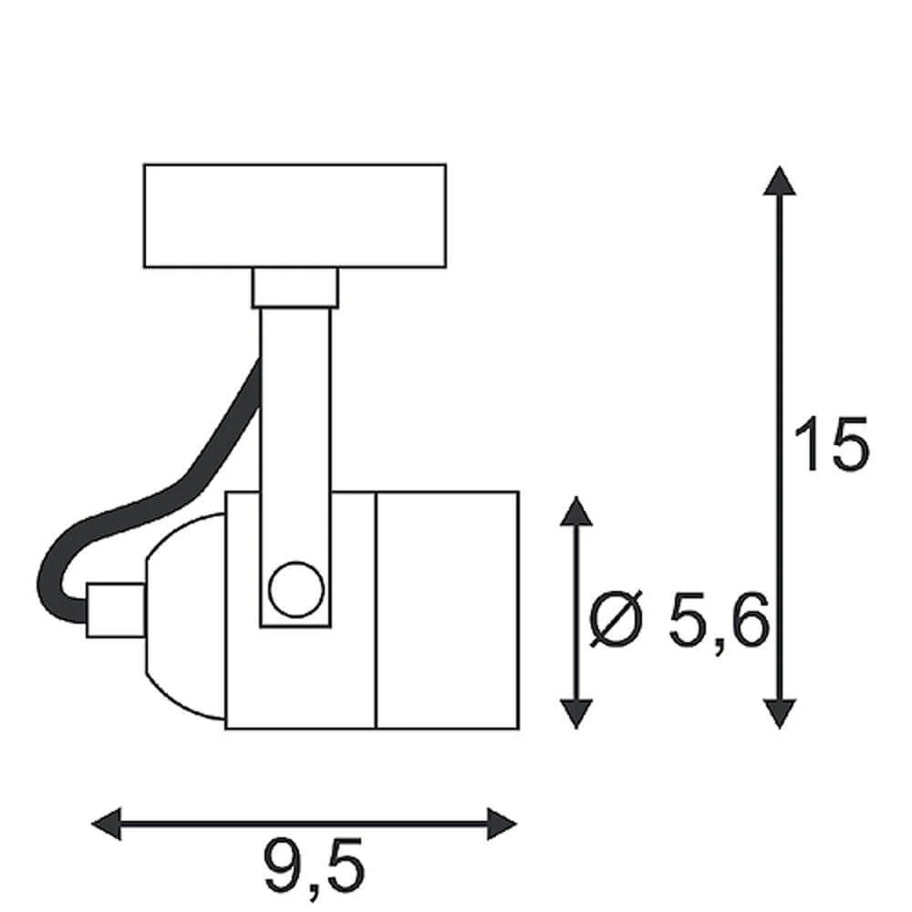 Spot 79 230V Parede e lâmpada de teto preto gu10 max