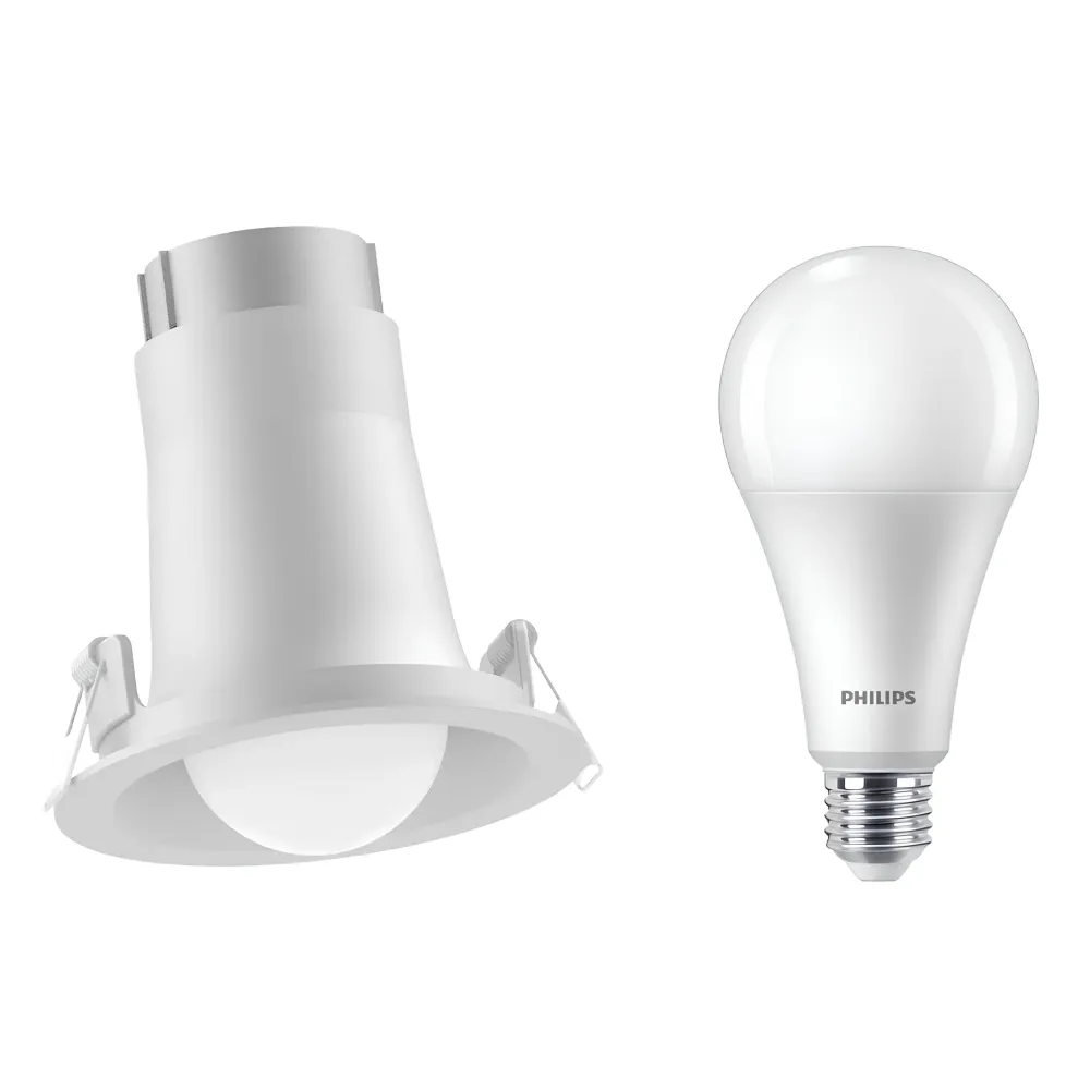 Spot Led Redondo Embutir Bulbo Branco 22W 6500K 2300Lm 150° Bivolt E27 Philips