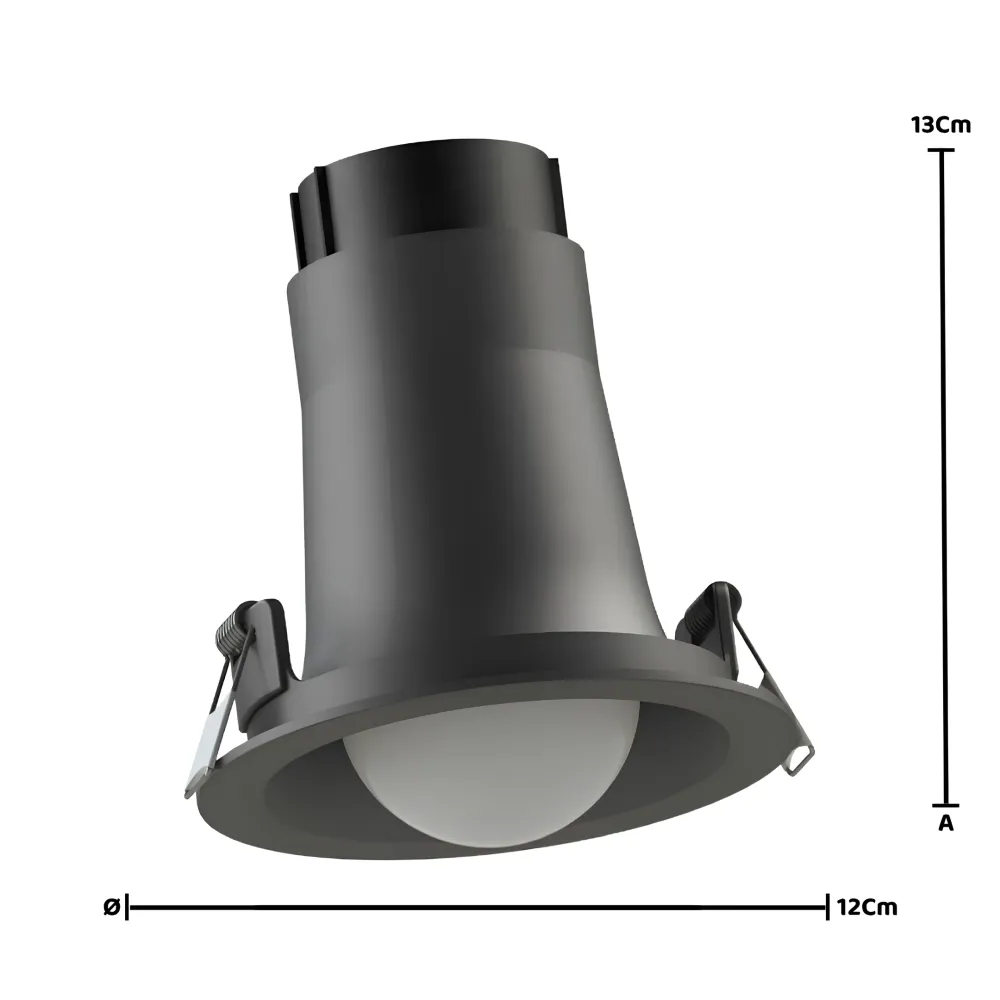 Spot Led Redondo Embutir Bulbo Preto 18W 6500K 1800Lm 150° Bivolt E27 Philips