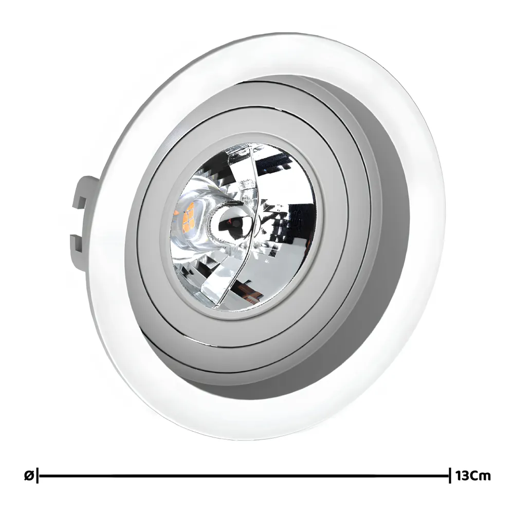 Spot Led Redondo Recuado Ar70 Branco 5W 2700K 525Lm Philips