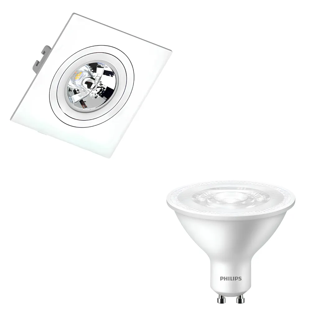 Spot Quadrado Face Plana Ar70 Branco 5W 2700K 525Lm Philips