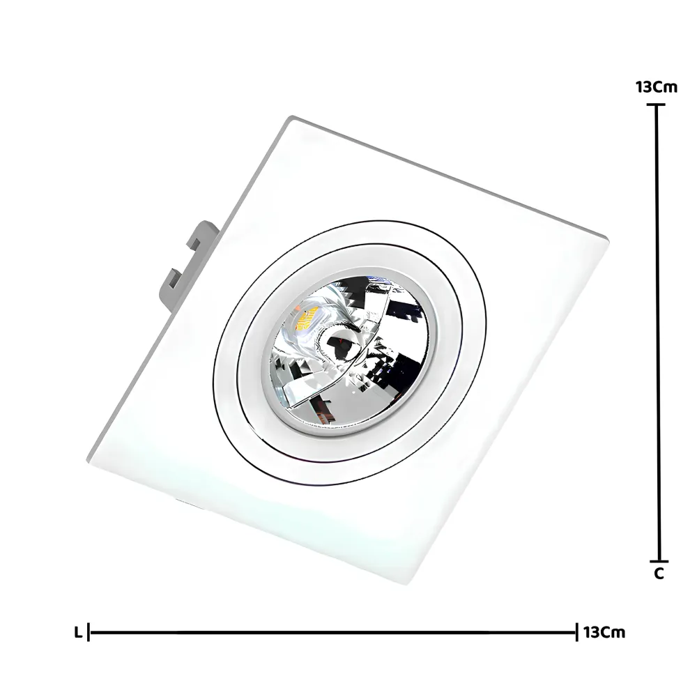 Spot Quadrado Face Plana Ar70 Branco 5W 2700K 525Lm Philips