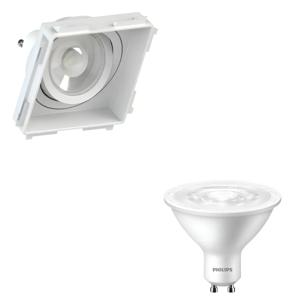 Spot Quadrado No Frame Ar70 Branco 5W 2700K 525Lm Philips