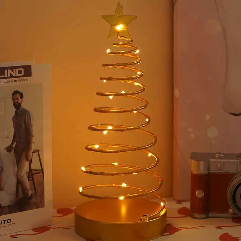StarGlow - Candeeiro de Mesa com Braço Estrela, Alimentado Pilhas e Resistente à Ferrugem