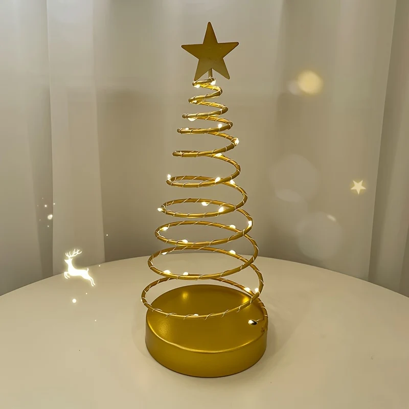 StarGlow - Candeeiro de Mesa com Braço Estrela, Alimentado Pilhas e Resistente à Ferrugem