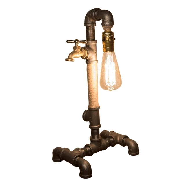 SteamLume - Candeeiro de Mesa Estilo Vapor com Design Industrial Antigo – Iluminação Decorativa Retro