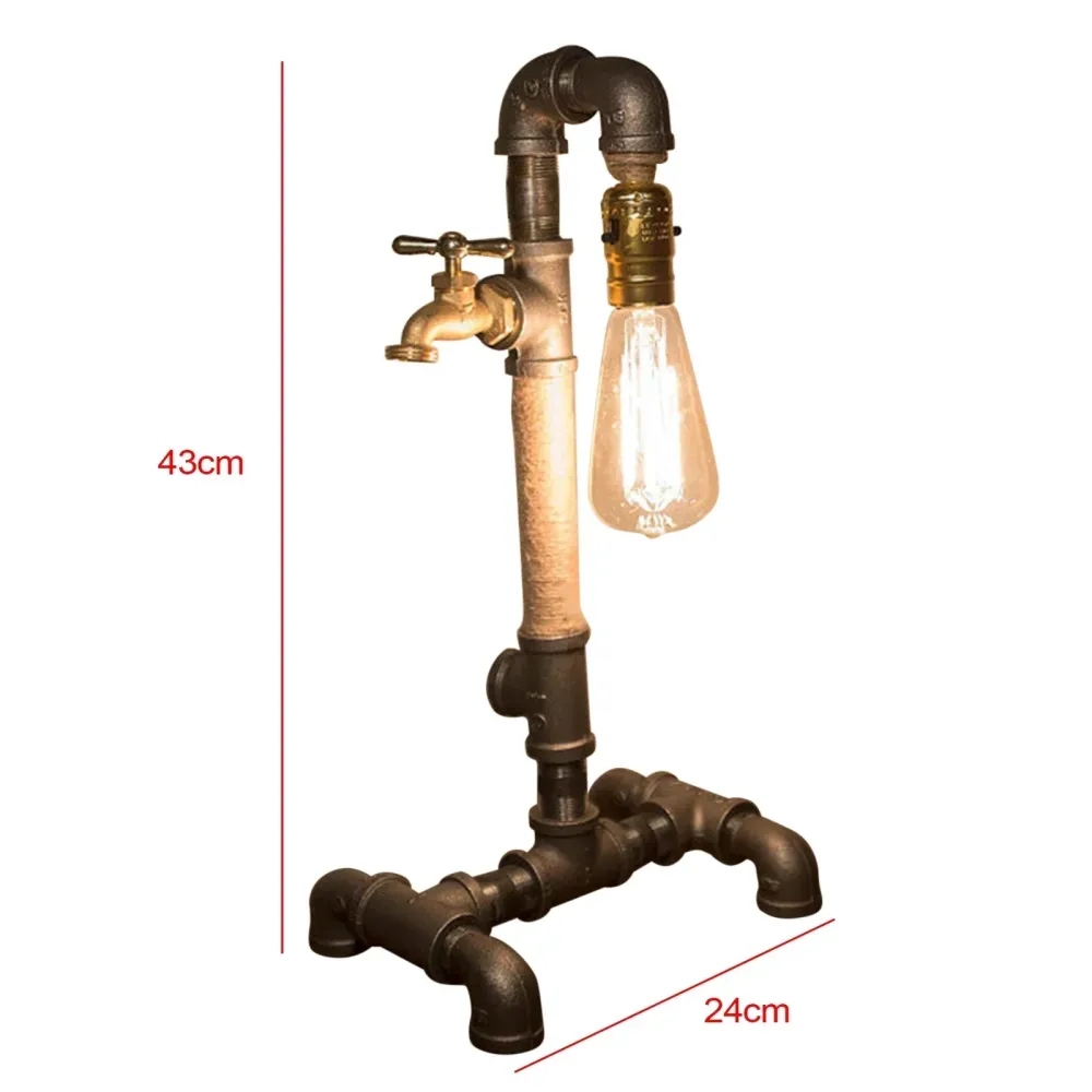 SteamLume - Candeeiro de Mesa Estilo Vapor com Design Industrial Antigo – Iluminação Decorativa Retro