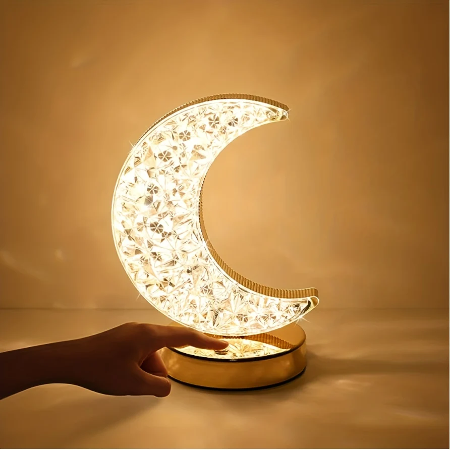 SterLamp - Candeeiro de Mesa de Cristal Regulável com Controlo Tátil