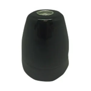 Suporte lâmpada cerâmico vintage e27 preto