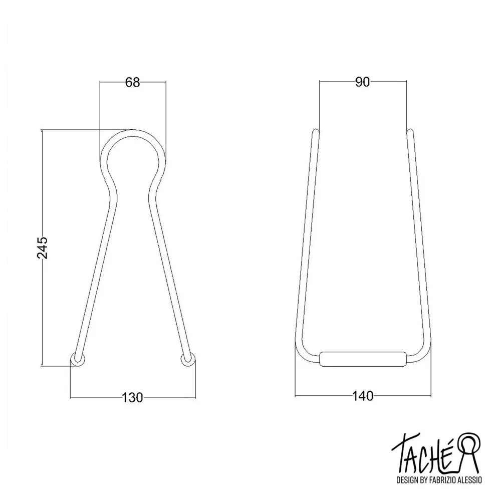 Taché, suporte para lâmpada - Branco Azul