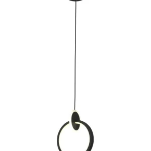 Lampara colgante Vianello Tecnohome negro luz neutra 4000k